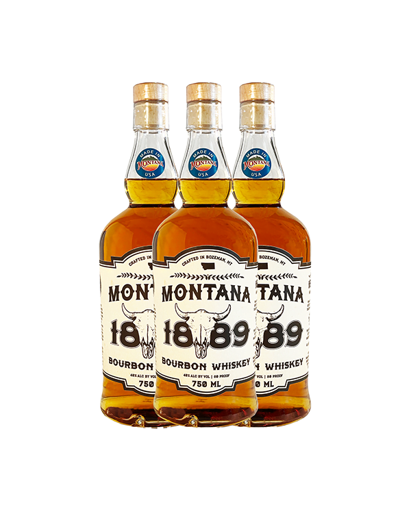Bozeman Spirits Montana 1889 Whiskey 750 ml - Three Bottle Bundle
