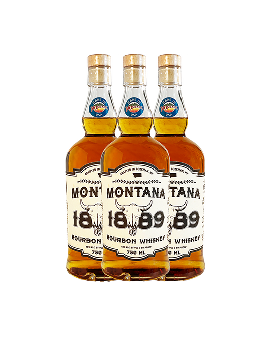 Bozeman Spirits Montana 1889 Whiskey 750 ml - Three Bottle Bundle