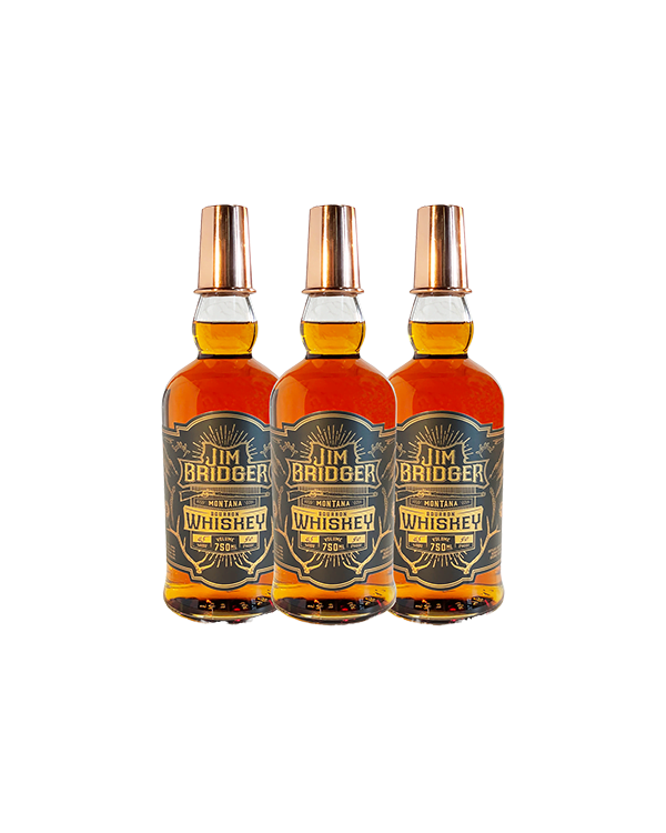Bozeman Spirits Jim Bridger Whiskey 750 ml - Three Bottle Bundle